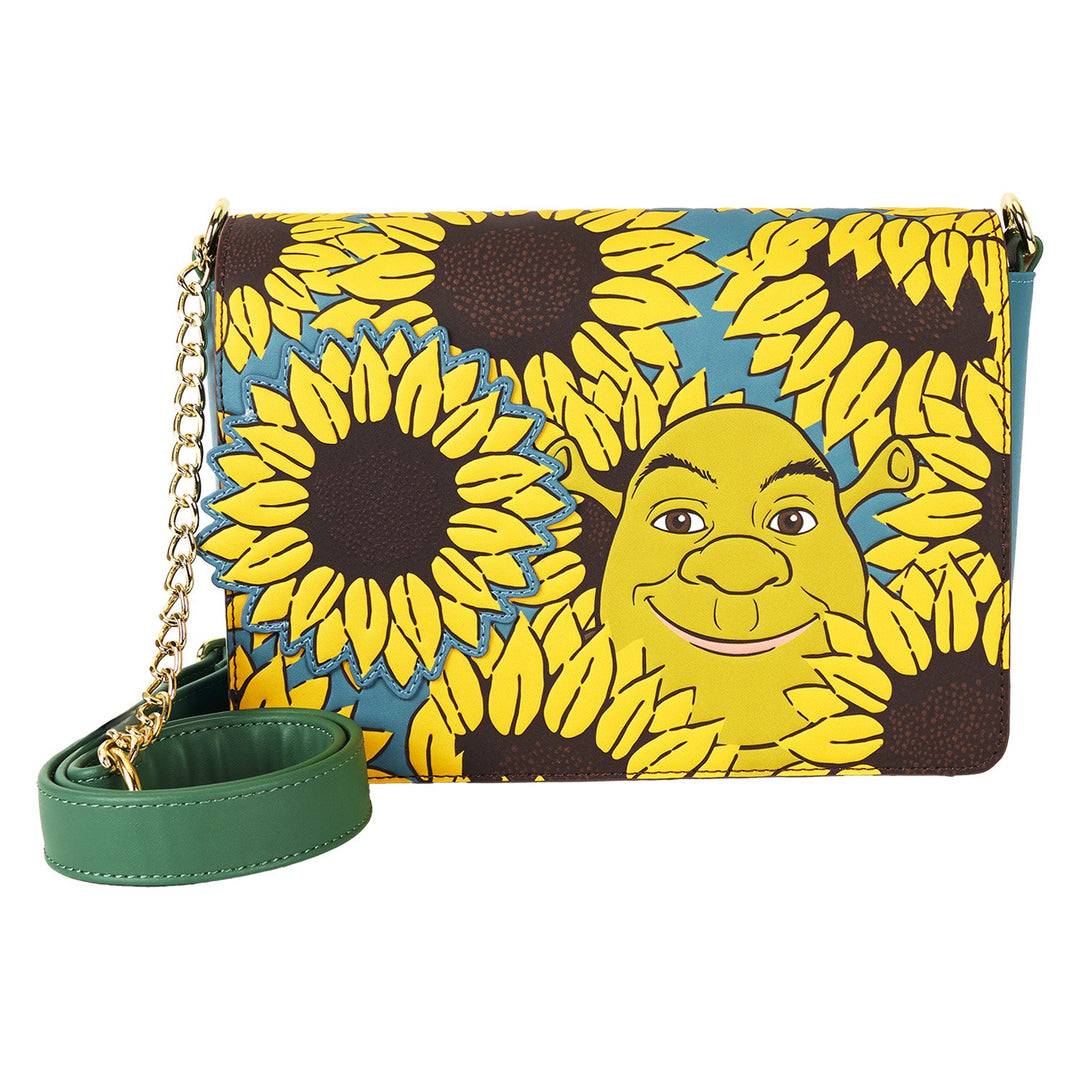 Loungefly Dreamworks Shrek &amp; Donkey Sunflower Field Crossbody Bag