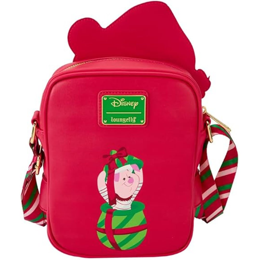 Loungefly Disney Winnie The Pooh Santa Winnie &amp; Piglet Crossbuddies Cosplay Crossbody Bag With Coin Bag
