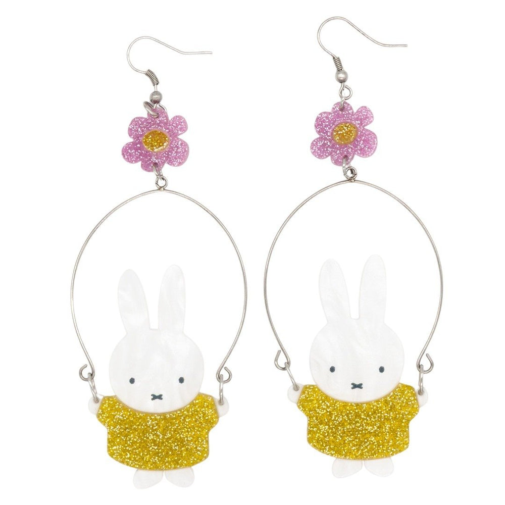 Whatever Makes You Happy Miffy Jump Roping Acrylic Earrings