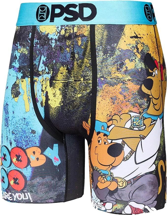 PSD Underwear Men's Scooby Doo Pop Boxer Briefs 3-Pack - asphalt