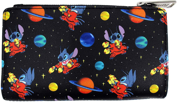 Loungefly Disney Lilo &amp; Stitch in Space Allover Print Wallet - 707 Street Exclusive