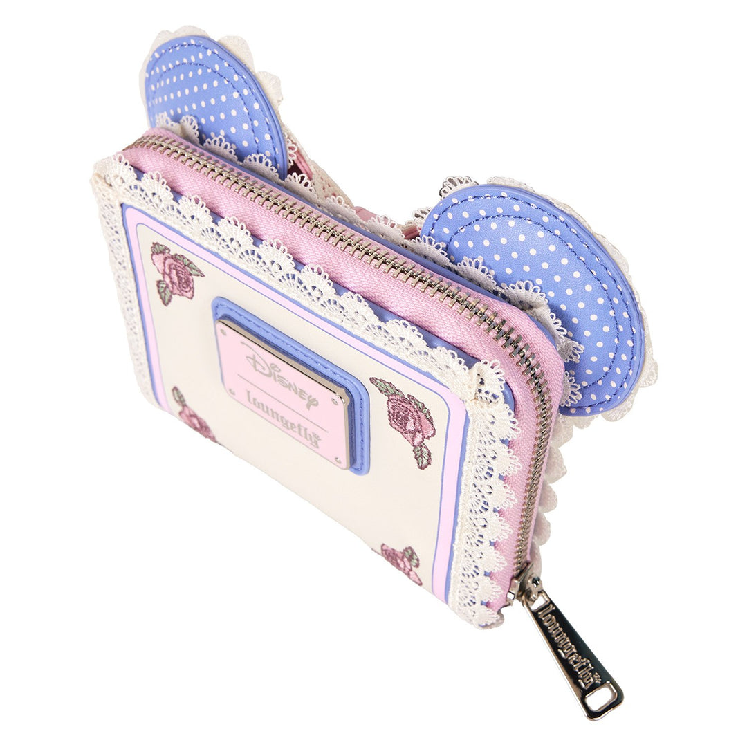 Loungefly Disney Minnie Mouse Floral and Lace Zip Around Wallet