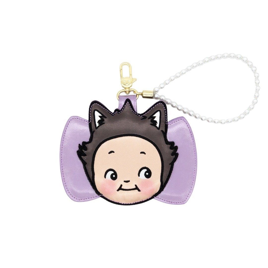 Whatever Makes You Happy Kewpie Cat Bow Wristlet Padded Card Holder