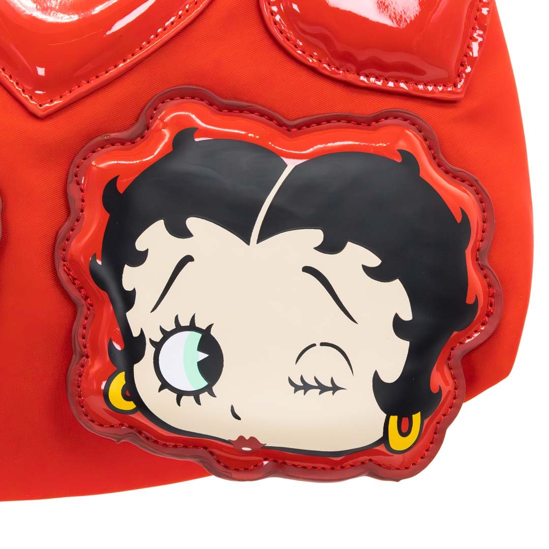 Whatever Makes You Happy Betty Boop Padded Nylon Baguette with Webbing Strap
