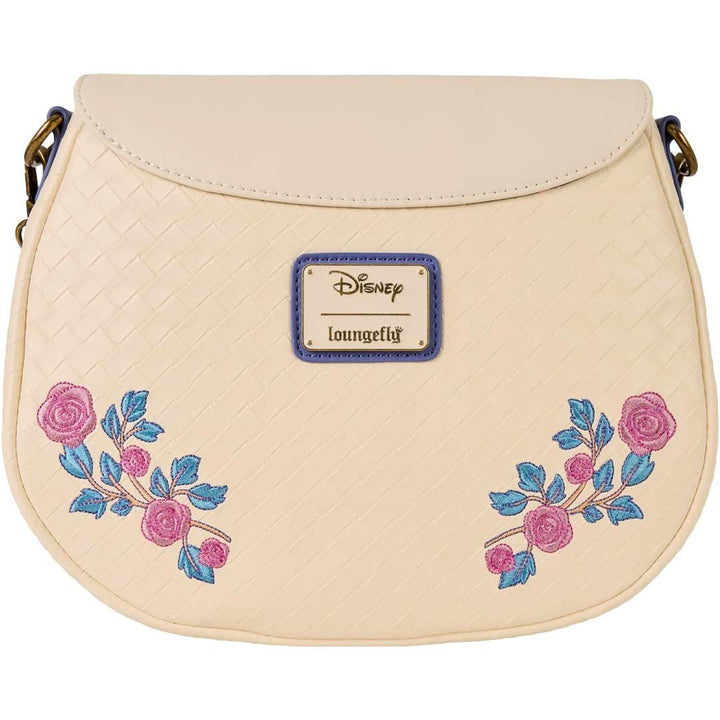 Loungefly Disney Sleeping Beauty Princess Aurora &amp; Prince Phillip Floral Crossbody Bag