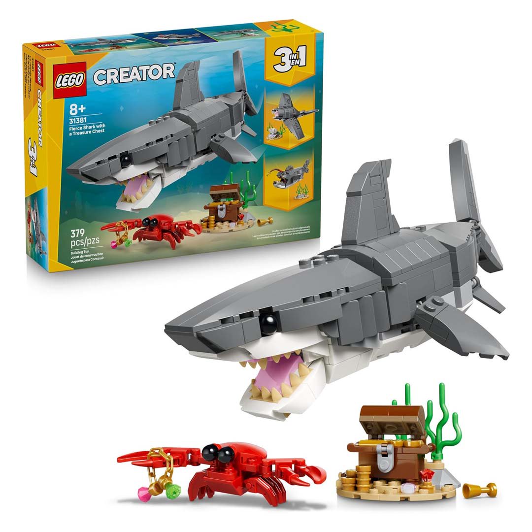LEGO Creator 3 in 1 Fierce Shark with a Treasure Chest (31381)