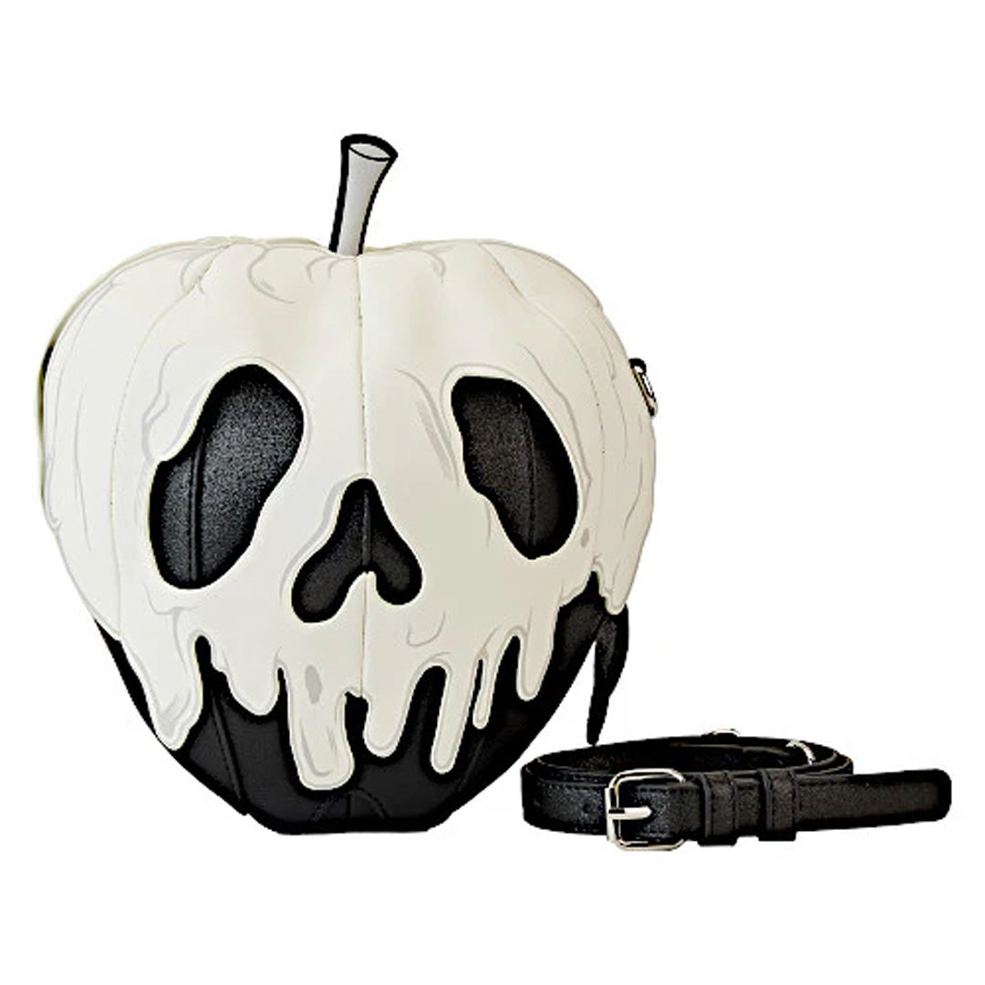 Stitch Shoppe By Loungefly Evil Queen Poison Apple Black Glitter Crossbody Bag &amp; Pin