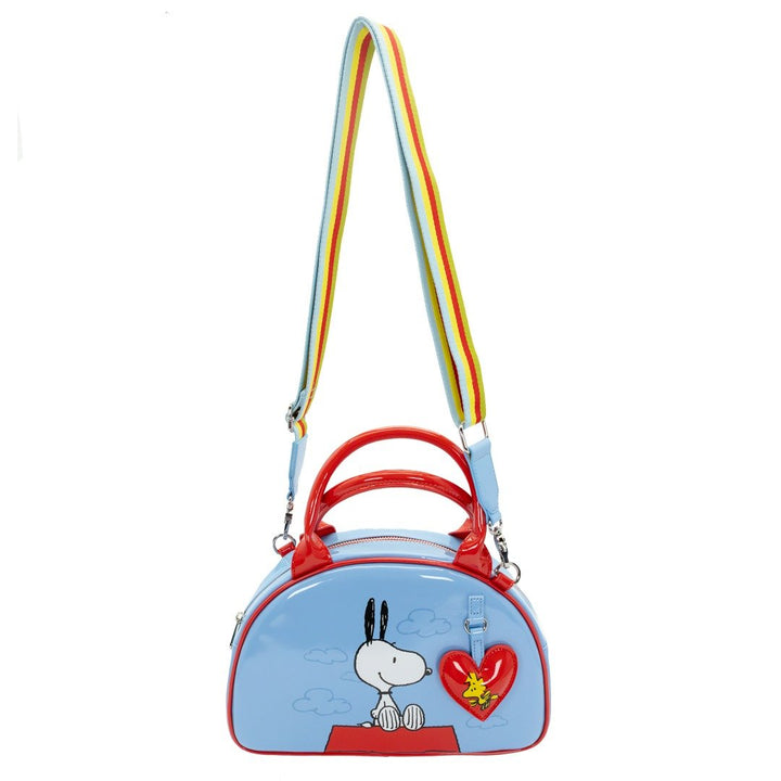 Whatever Makes You Happy Peanuts 75th Anniversary Snoopy “Happiness Is a Good Friend” Bowler Bag