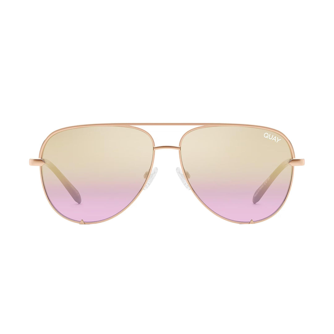 Quay Australia Unisex High Key Wire Frame Aviator Sunglasses
