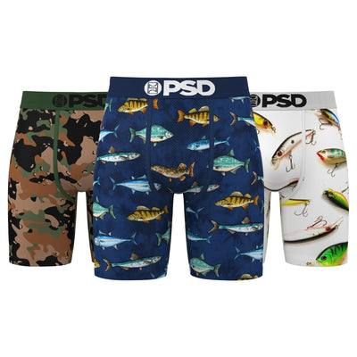 PSD Underwear Men's Fresh Outdoors Boxer Briefs 3-Pack