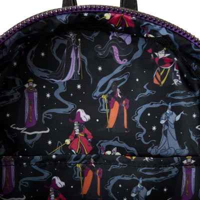 Loungefly Disney Villains Iridescent All-Over Print Mini Backpack