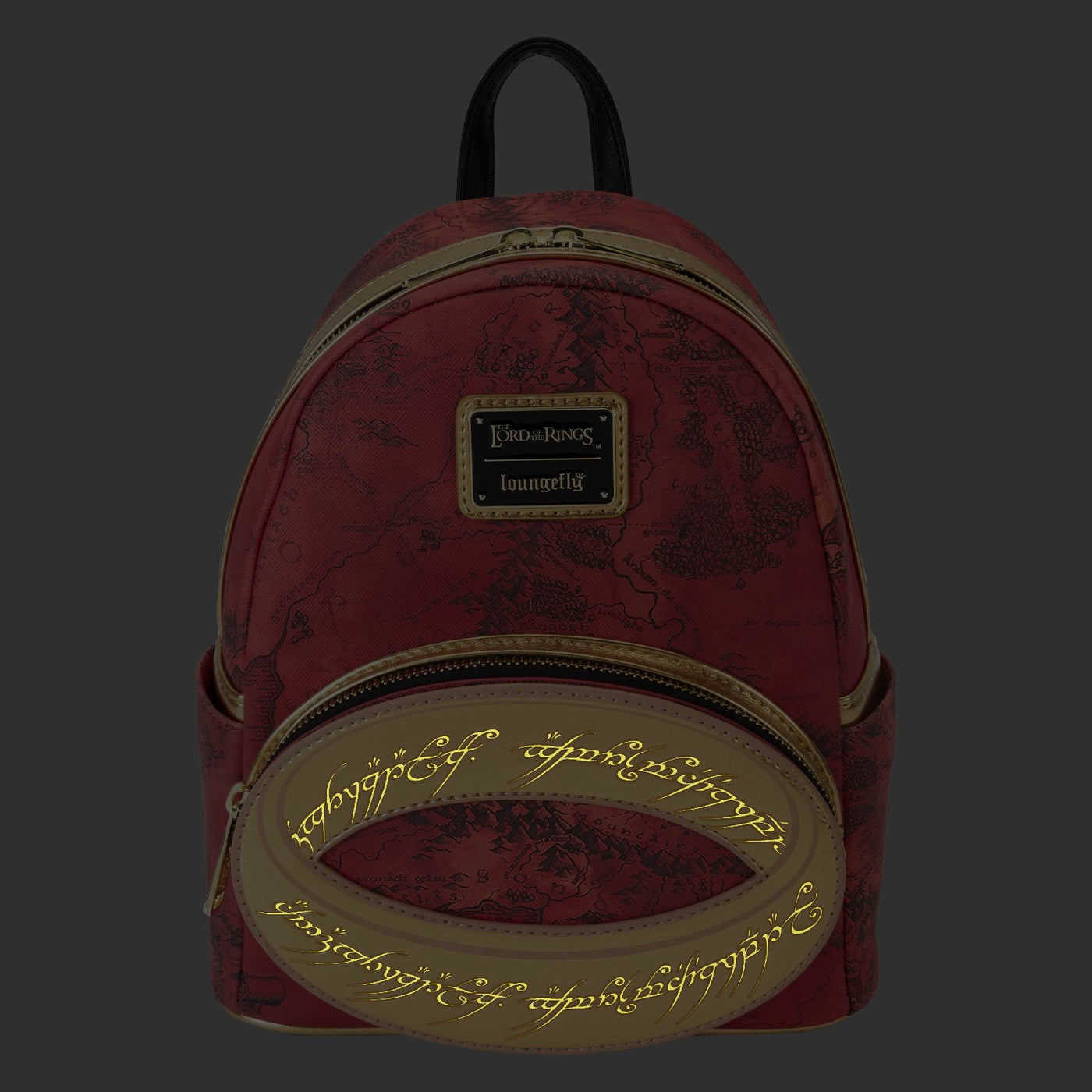 Loungefly Warner Brothers Lord of the Rings The One Ring Mini Backpack - Glow in the Dark