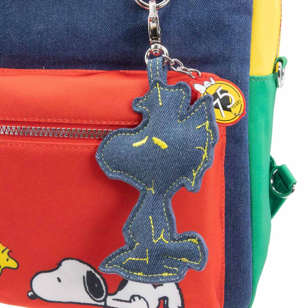 Whatever Makes You Happy Peanuts 75th Anniversary Mystery Bag Padded Denim Character Bag Charms