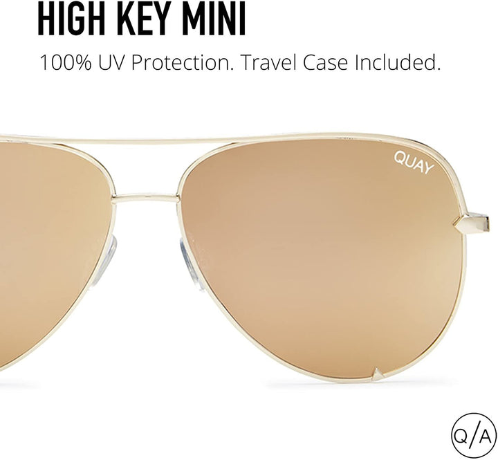 Quay Australia HIGH KEY MINI Classic Unisex Aviator Sunglasses