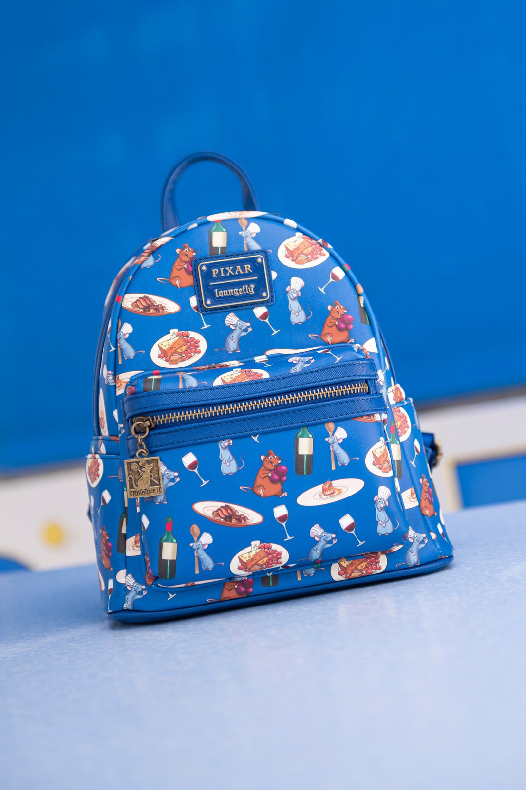 Loungefly Disney Pixar Ratatouille Remy and Emile Allover Print Mini Backpack - 707 Street Exclusive
