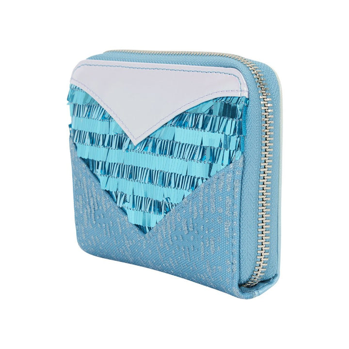 Loungefly Disney Frozen Princess Elsa Glitter Sequin Cosplay Zip Around Wallet
