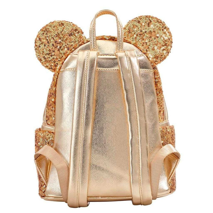 Loungefly Disney Minnie Mouse Yellow Gold Sequin Mini