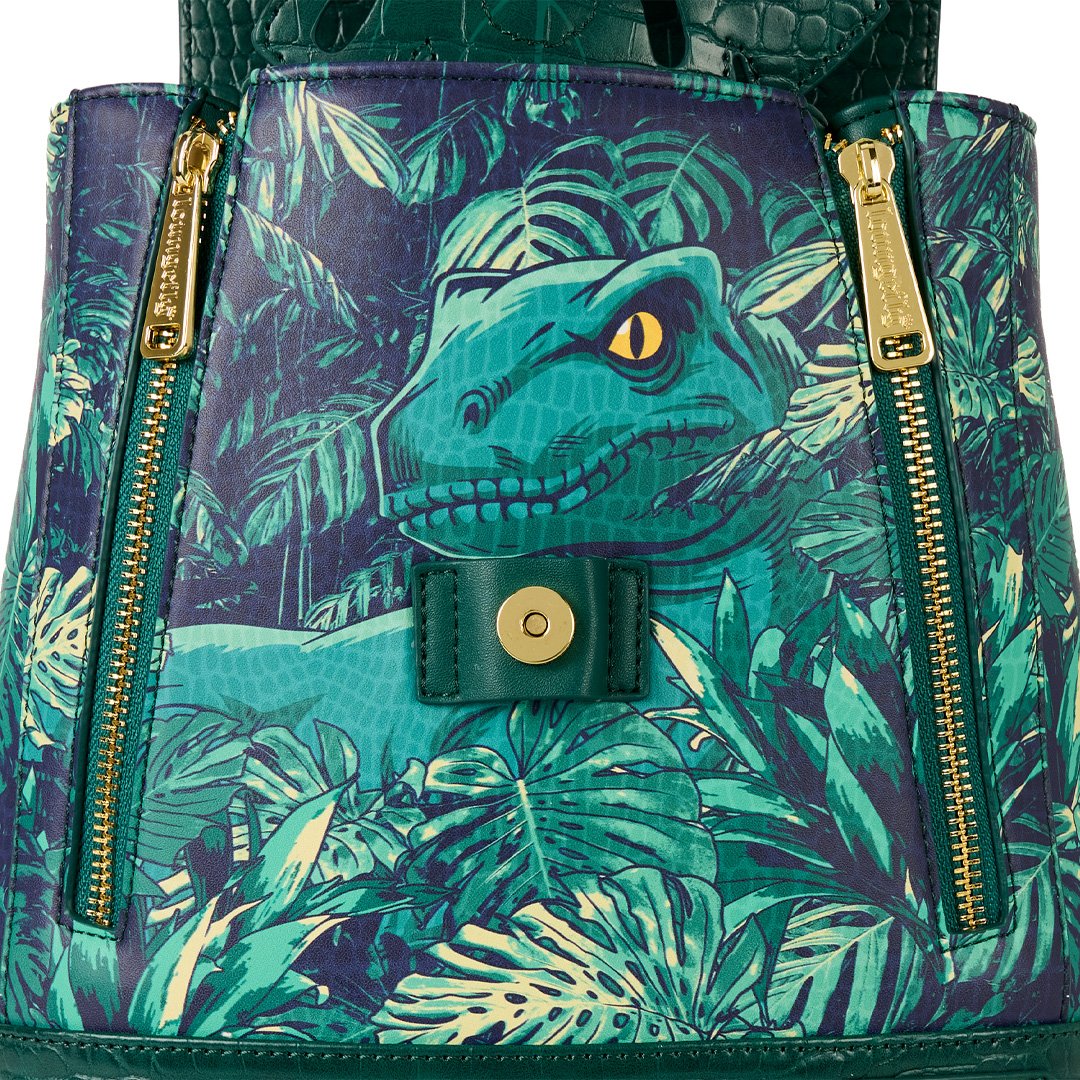 Loungefly Jurassic World Jungle Velociraptor Drawstring Mini Backpack