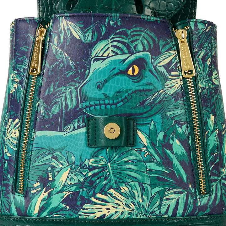 Loungefly Jurassic World Jungle Velociraptor Drawstring Mini Backpack