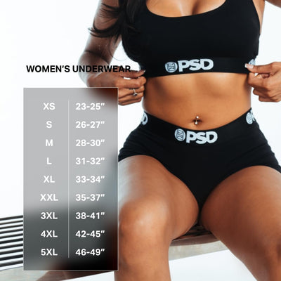 PSD Underwear Women's Modal Mood Cheeky 4-Pack Box - Sizing