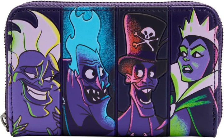 Loungefly Disney Villains In the Dark Zip-Around Wallet