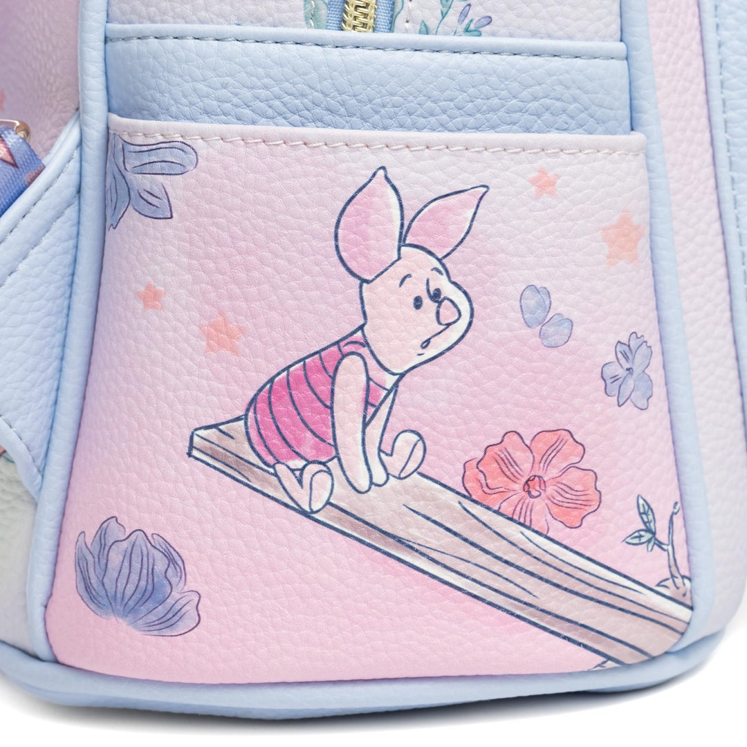 Wondapop Disney Winnie the Pooh and Friends Forget Me Not 11" Vegan Leather Fashion Mini Backpack