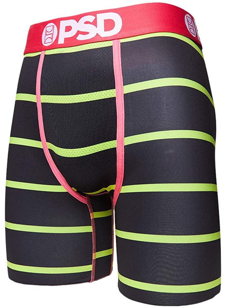 Black / Black and Neon Stripe PSD Underwear Men&