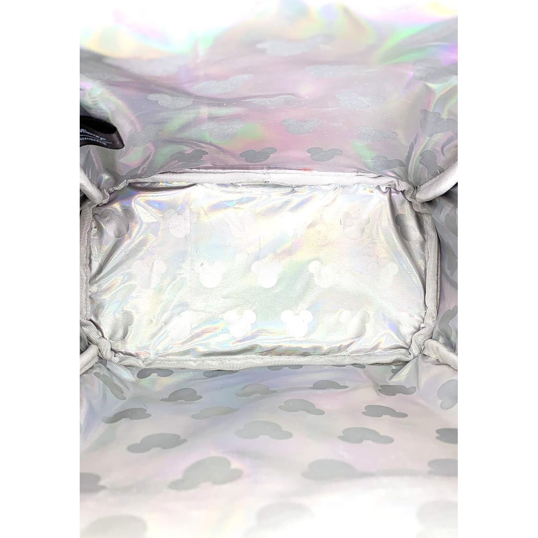 Loungefly Disney Minnie Mouse Silver Holographic Sequin Mini Backpack