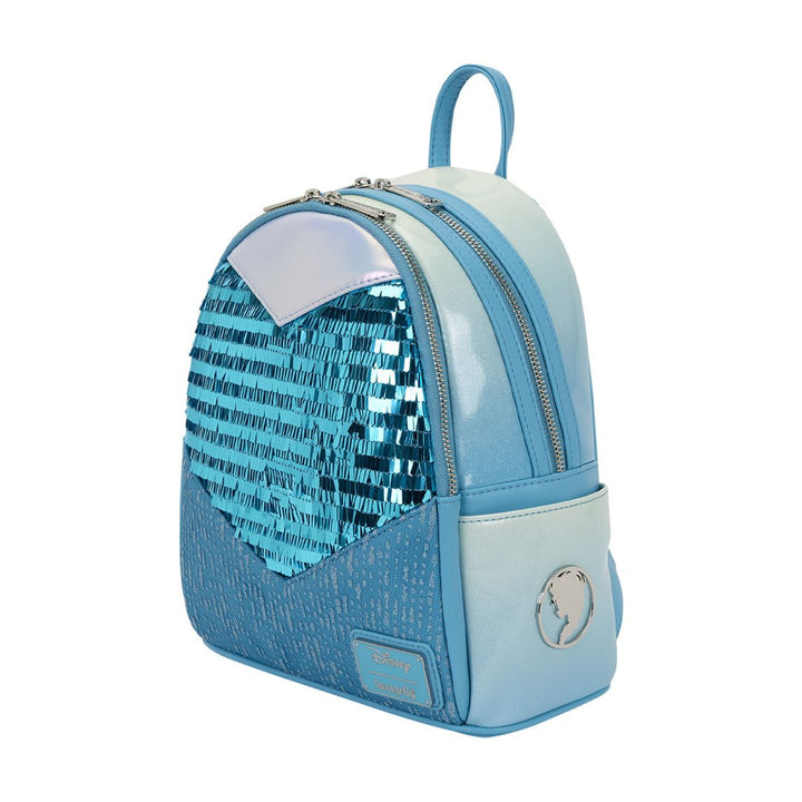 Loungefly Disney Frozen Princess Elsa Glitter Sequin Cosplay Mini Backpack