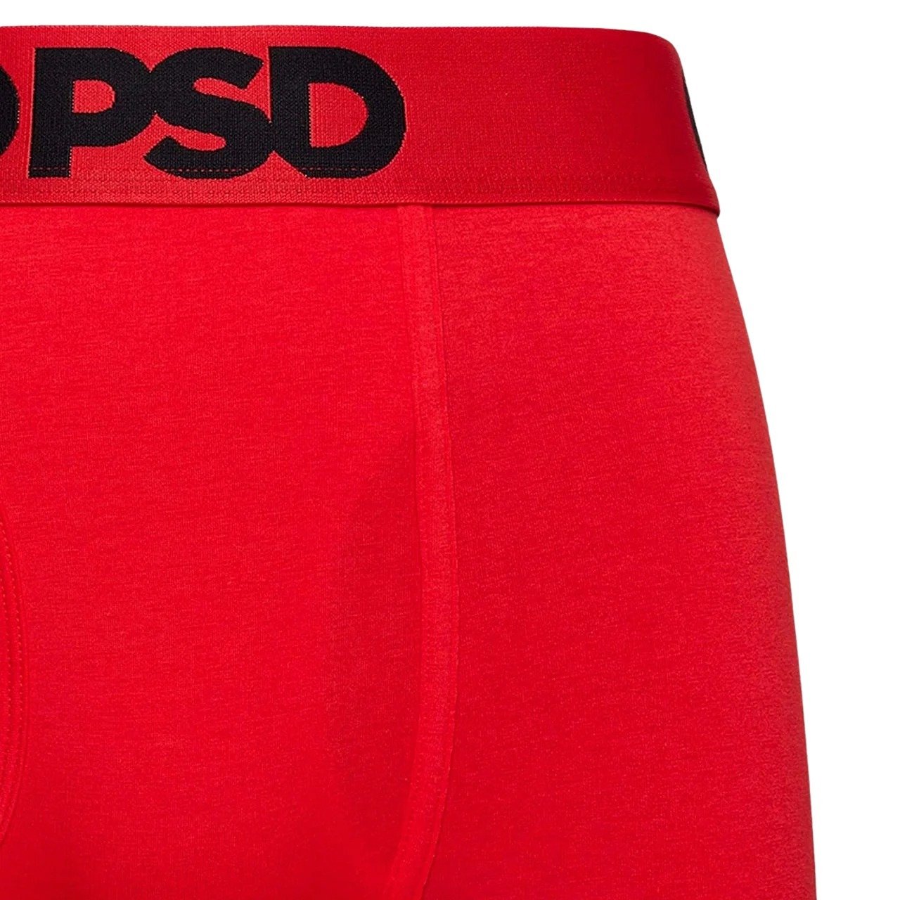 PSD Underwear Men's Modal Red Boxer Briefs 3-Pack - Close Up