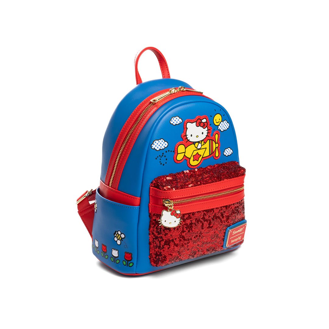 Loungefly Sanrio Hello Kitty Flight Adventure Sequin Mini Backpack