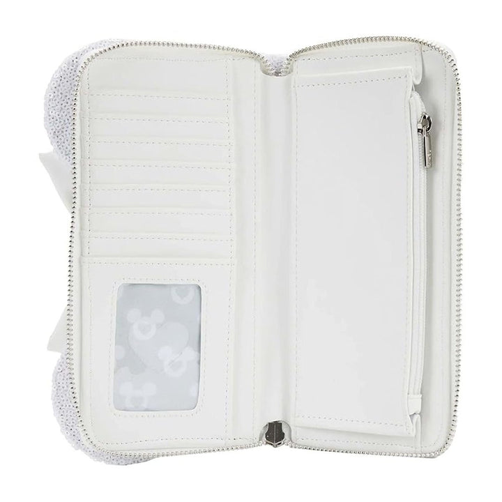 Loungefly Disney Minnie Sequin Wedding Zip-Around Wallet