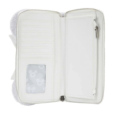 Loungefly Disney Minnie Sequin Wedding Zip-Around Wallet