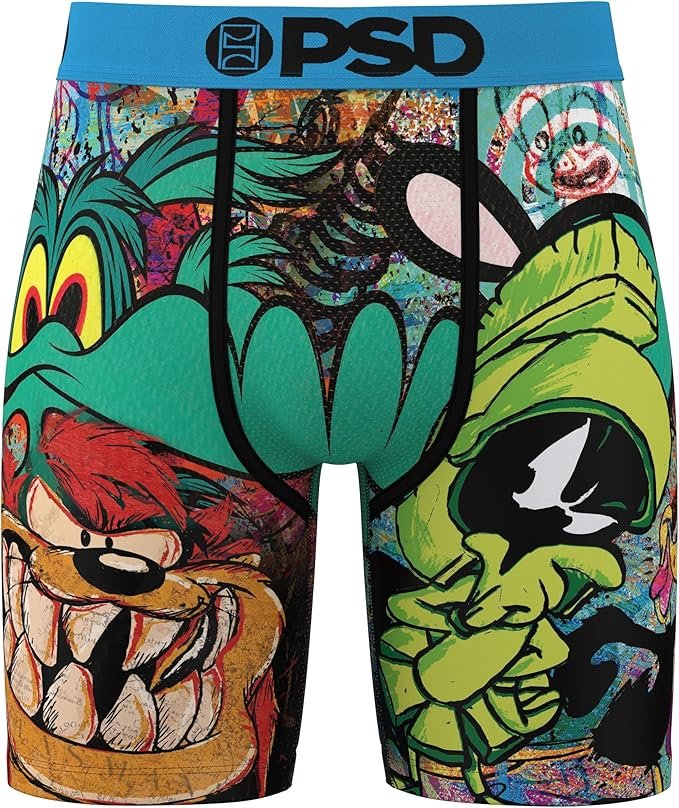 PSD Underwear Men's Looney Tunes Drip Boxer Briefs 3-Pack - Graffiti