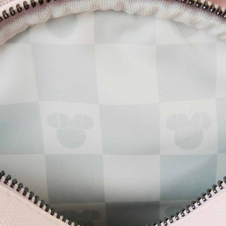 Loungefly Disney Minnie Mouse Checkered Texture Convertible Mini Backpack &amp; Crossbody Bag