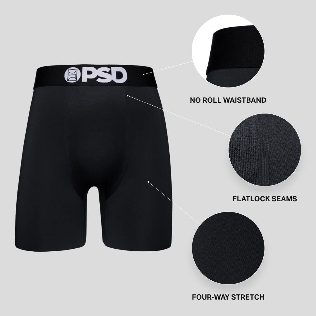 PSD Underwear Men's Emblem Lux Boxer Briefs 3-Pack - Material Chart