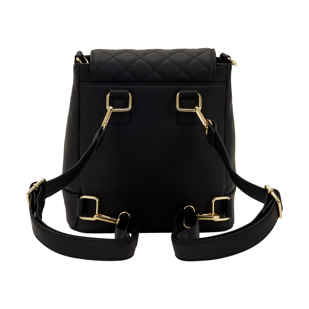 convertible mini backpack bag Loungefly The Lilly Black Convertible Mini Backpack & Crossbody Pin Trader Bag