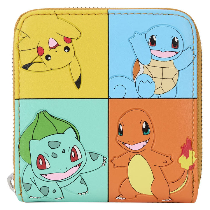 Loungefly Pokemon Color Block Starters Zip Around Wallet