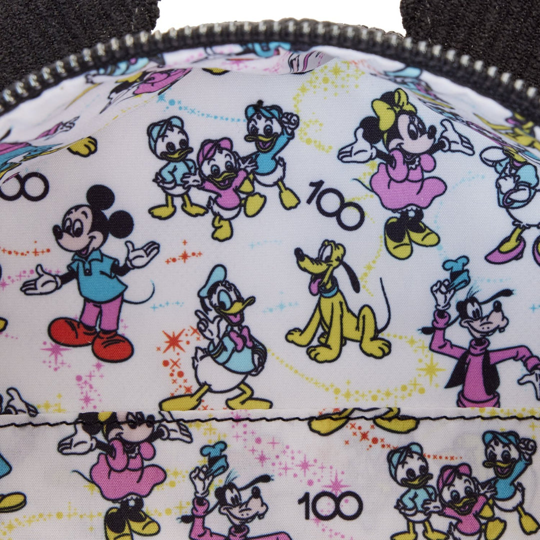 Loungefly Disney Mickey Mouse Classic Corduroy Convertible Mini Backpack &amp; Crossbody Bag