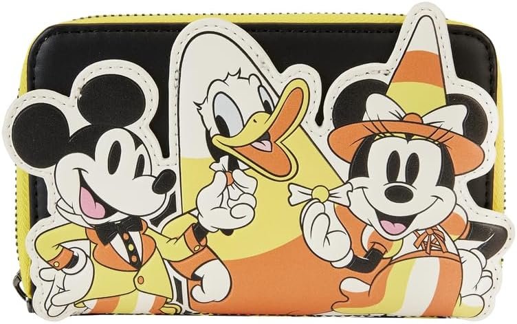 Loungefly Disney Mickey and Friends Candy Corn Zip-Around Wallet