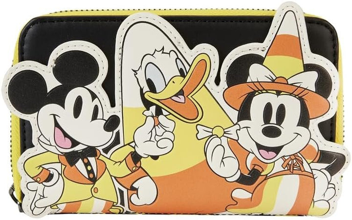 Loungefly Disney Mickey and Friends Candy Corn Zip-Around Wallet