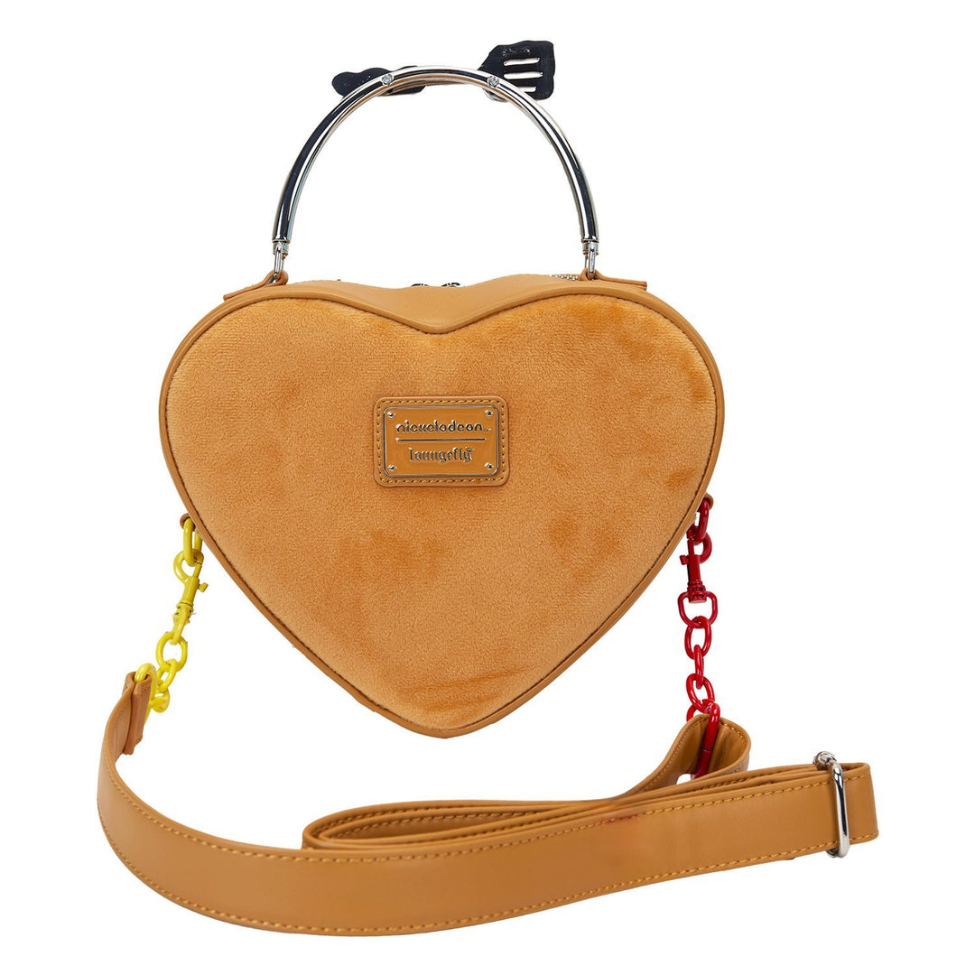 Loungefly Nickelodeon SpongeBob SquarePants Krabby Patty Plush Heart Figural Crossbody Bag