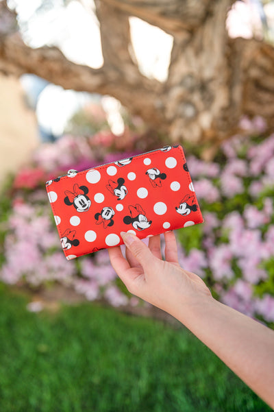 Loungefly Disney Minnie Mouse Polka Dot Red Zip-Around Wallet - 707 Street Exclusive