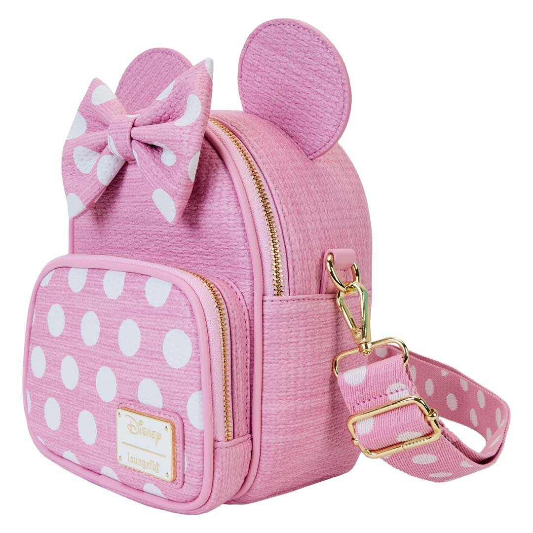 Loungefly Disney Minnie Mouse Straw Cosplay Mini Convertible Bag