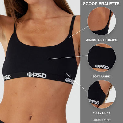 PSD Underwear Women's Halloween Modal Sports Bralette 3-Pack