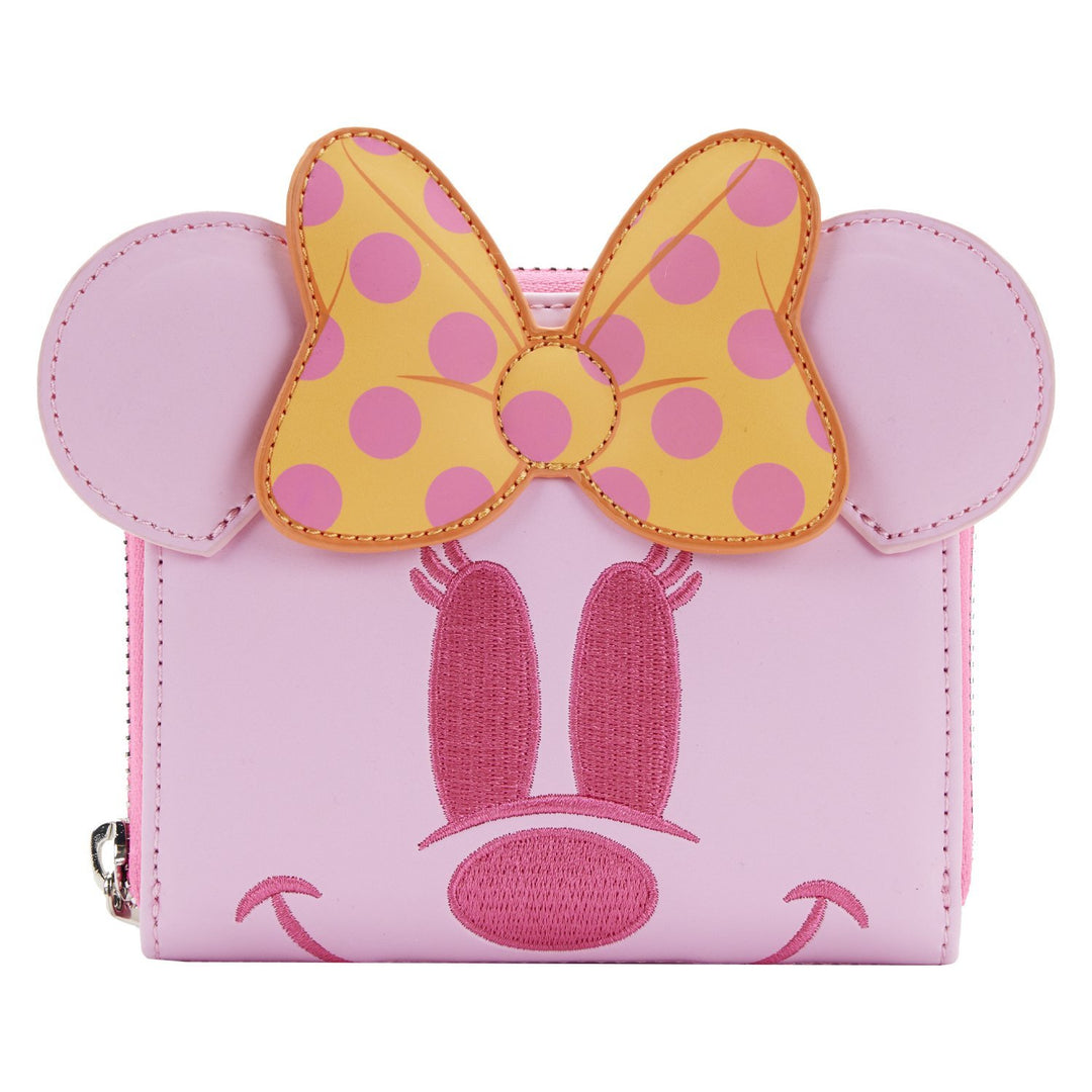 Loungefly Disney Pastel Ghost Minnie Glow in the Dark Zip-Around Wallet