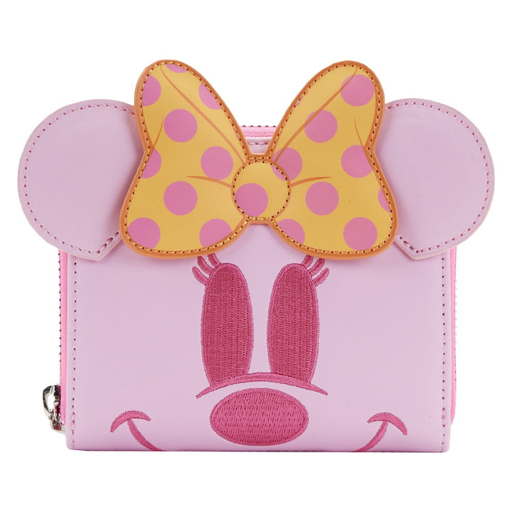 Loungefly Disney Pastel Ghost Minnie Glow in the Dark Zip-Around Wallet