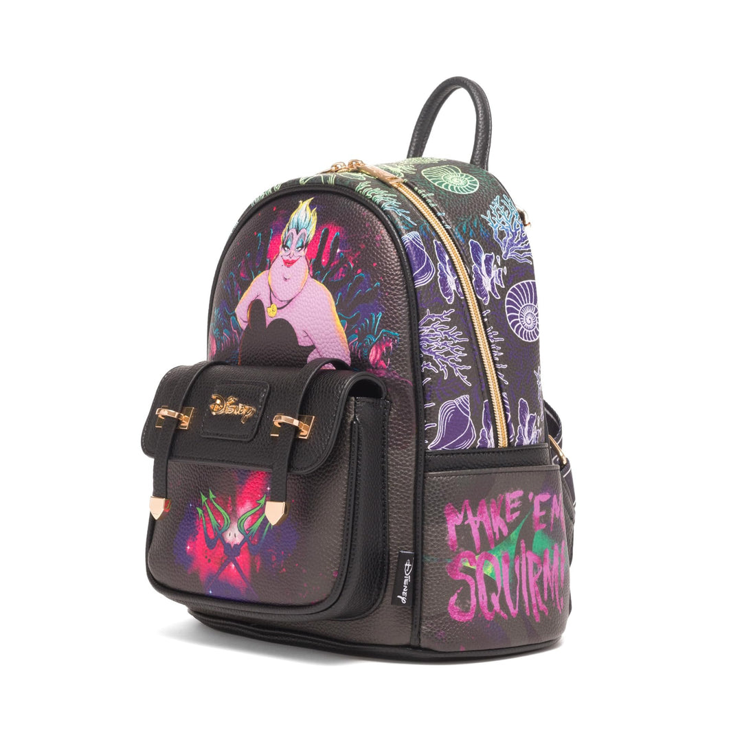Wondapop Disney Ursula Tentacles of Terror 11" Vegan Leather Mini Backpack - Side 2