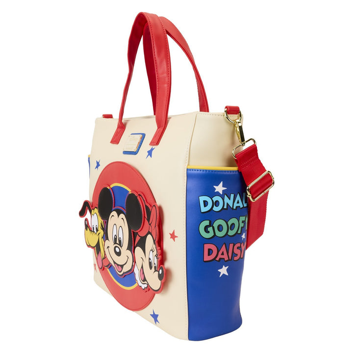 Loungefly Disney Mickey &amp; Friends Classic Convertible Backpack &amp; Tote Bag
