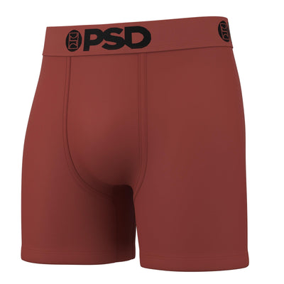 PSD Underwear Men's Natural Cotton 5 Inch Boxer Briefs 3-Pack - Rust